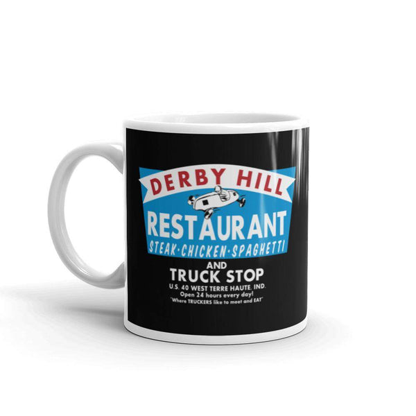Derby Hill Restaurant and Truck Stop - West Terre Haute Indiana  -  Coffee mug - EdgyHaute