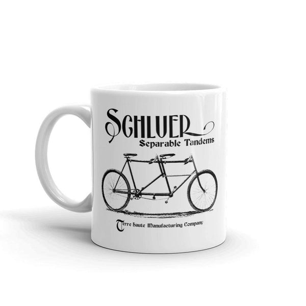 Schluer Tandem Bicycles - Terre Haute Manufacturing - Terre Haute Indiana  -  Coffee mug - EdgyHaute