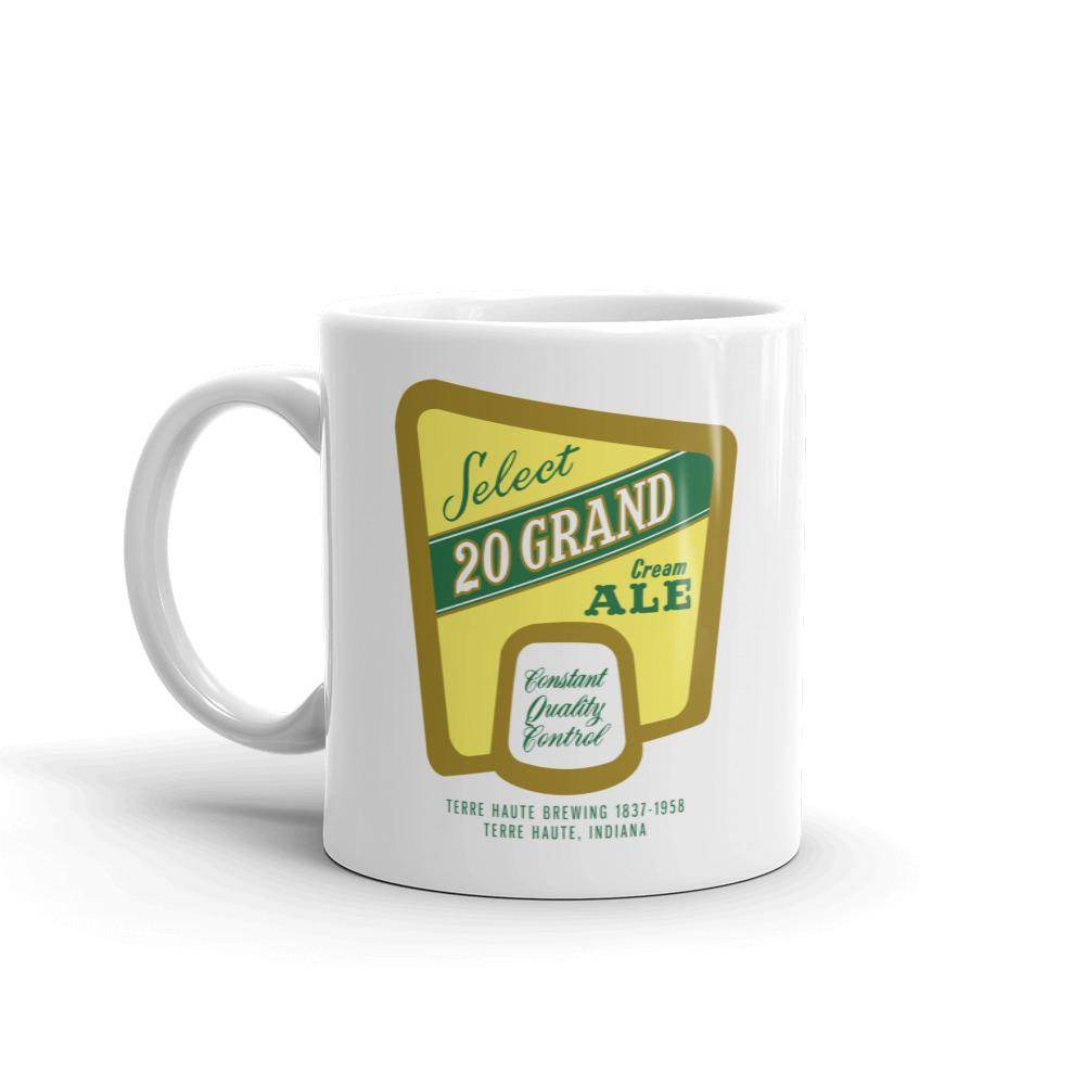 20 Grand Cream Ale (label) - Terre Haute Indiana  -  Coffee mug - EdgyHaute