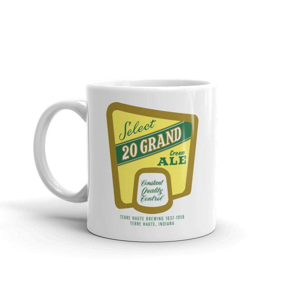 20 Grand Cream Ale (label) - Terre Haute Indiana  -  Coffee mug - EdgyHaute