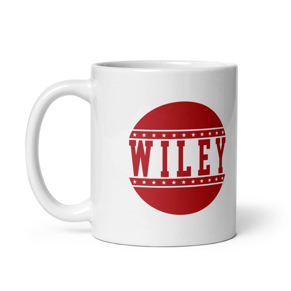 Wiley HS Red Streaks - button design  -  Coffee mug (white) - EdgyHaute