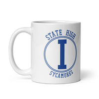 State High Sycamores (ISU Laboratory School) - center court design  -  Coffee mug (white) - EdgyHaute