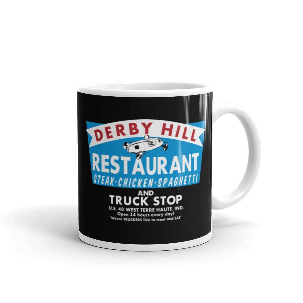 Derby Hill Restaurant and Truck Stop - West Terre Haute Indiana  -  Coffee mug - EdgyHaute