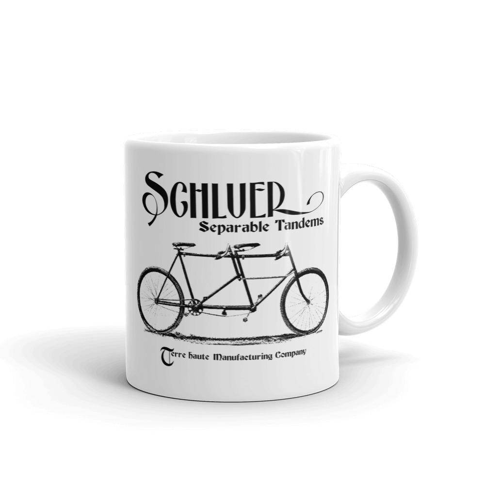 Schluer Tandem Bicycles - Terre Haute Manufacturing - Terre Haute Indiana  -  Coffee mug - EdgyHaute