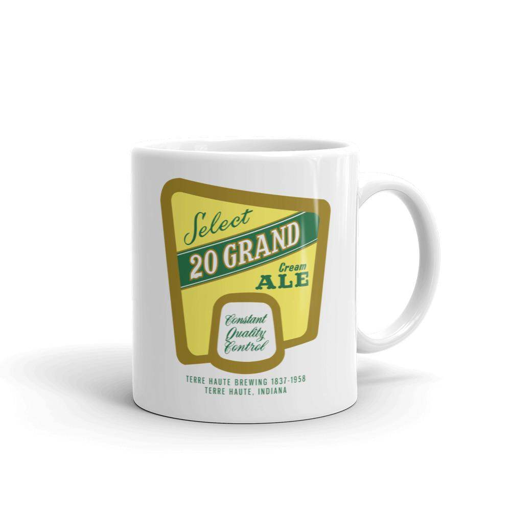 20 Grand Cream Ale (label) - Terre Haute Indiana  -  Coffee mug - EdgyHaute