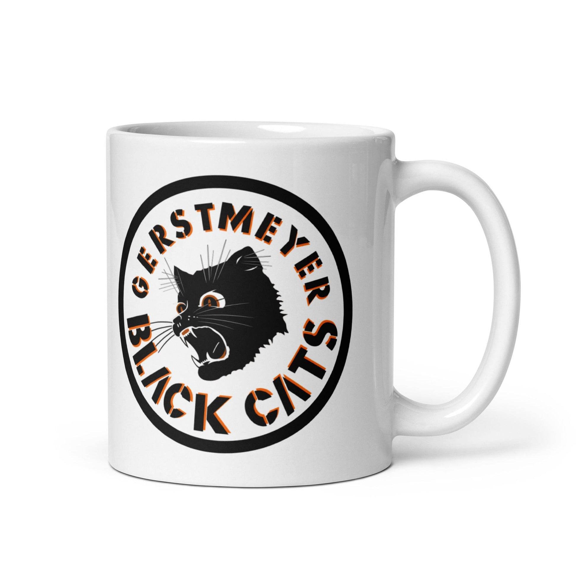 Gerstmeyer HS Black Cats - center court design  -  Coffee mug (white) - EdgyHaute