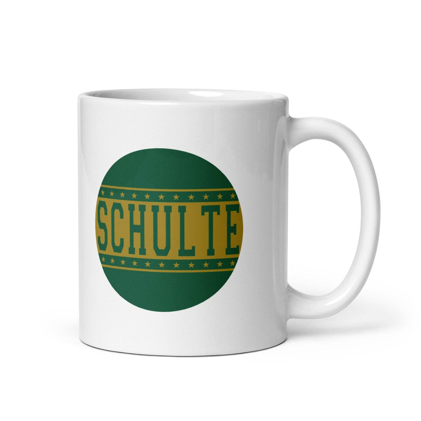 Schulte HS Golden Bears - button design  -  Coffee mug (white) - EdgyHaute