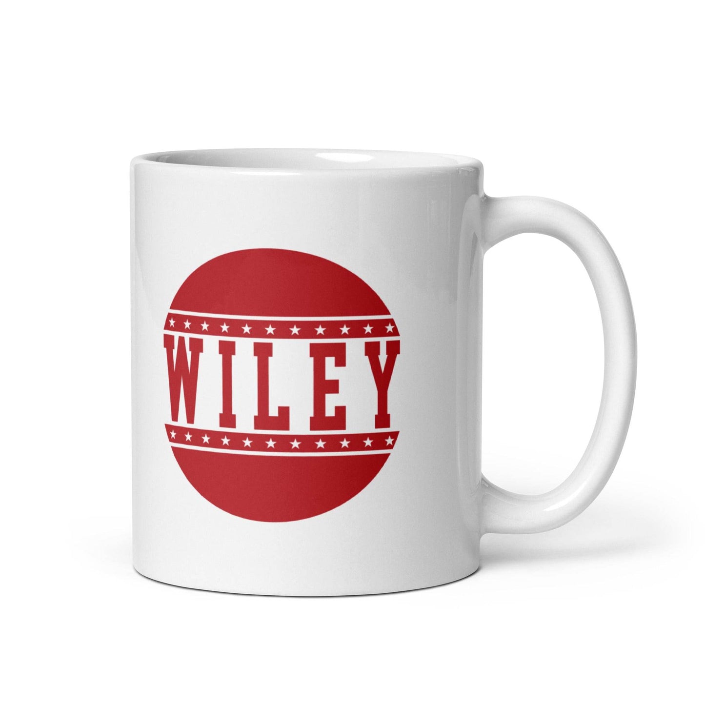 Wiley HS Red Streaks - button design  -  Coffee mug (white) - EdgyHaute