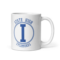 State High Sycamores (ISU Laboratory School) - center court design  -  Coffee mug (white) - EdgyHaute