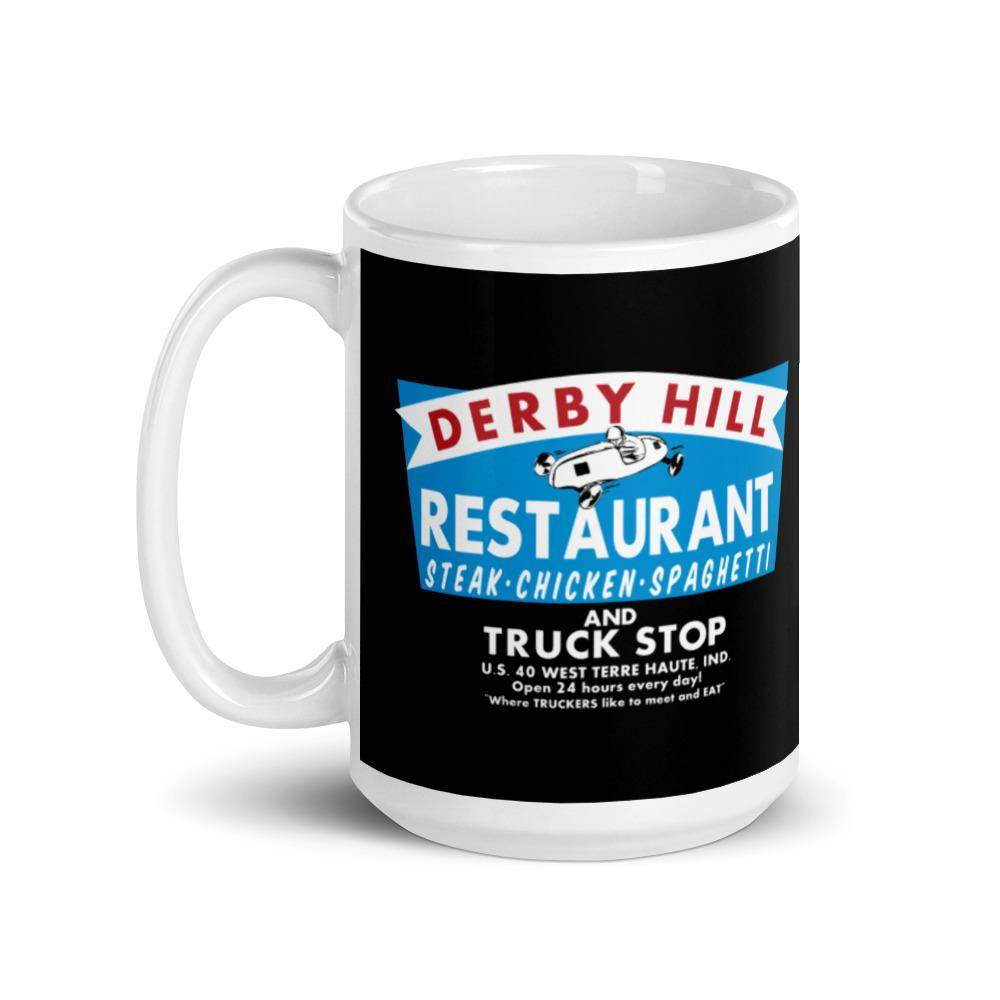 Derby Hill Restaurant and Truck Stop - West Terre Haute Indiana  -  Coffee mug - EdgyHaute