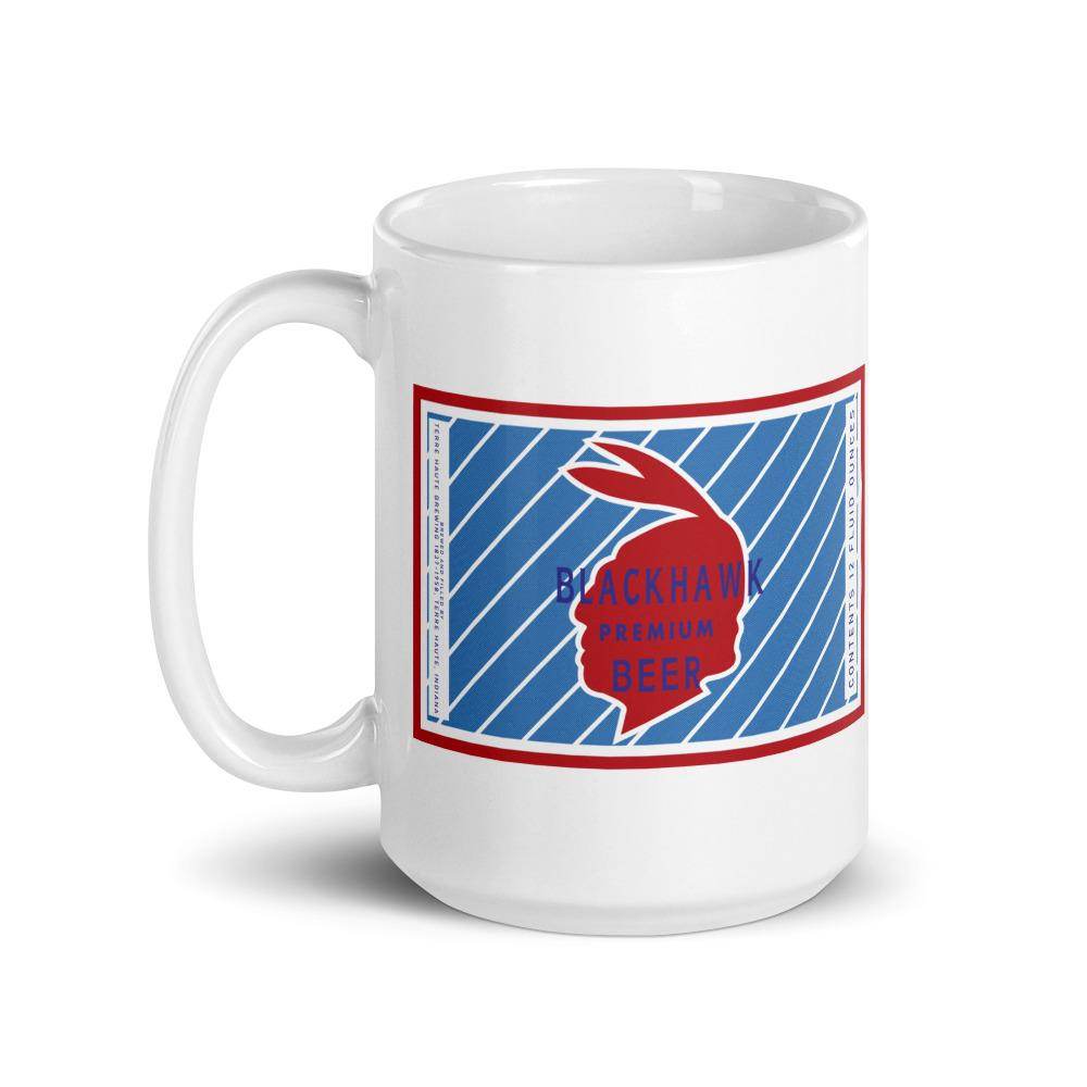 Blackhawk Premium Beer (label) - Terre Haute Indiana  -  Coffee Mug - EdgyHaute