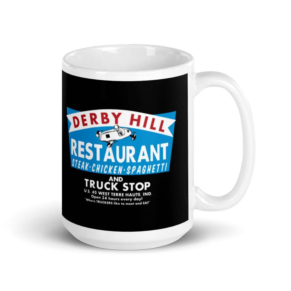 Derby Hill Restaurant and Truck Stop - West Terre Haute Indiana  -  Coffee mug - EdgyHaute