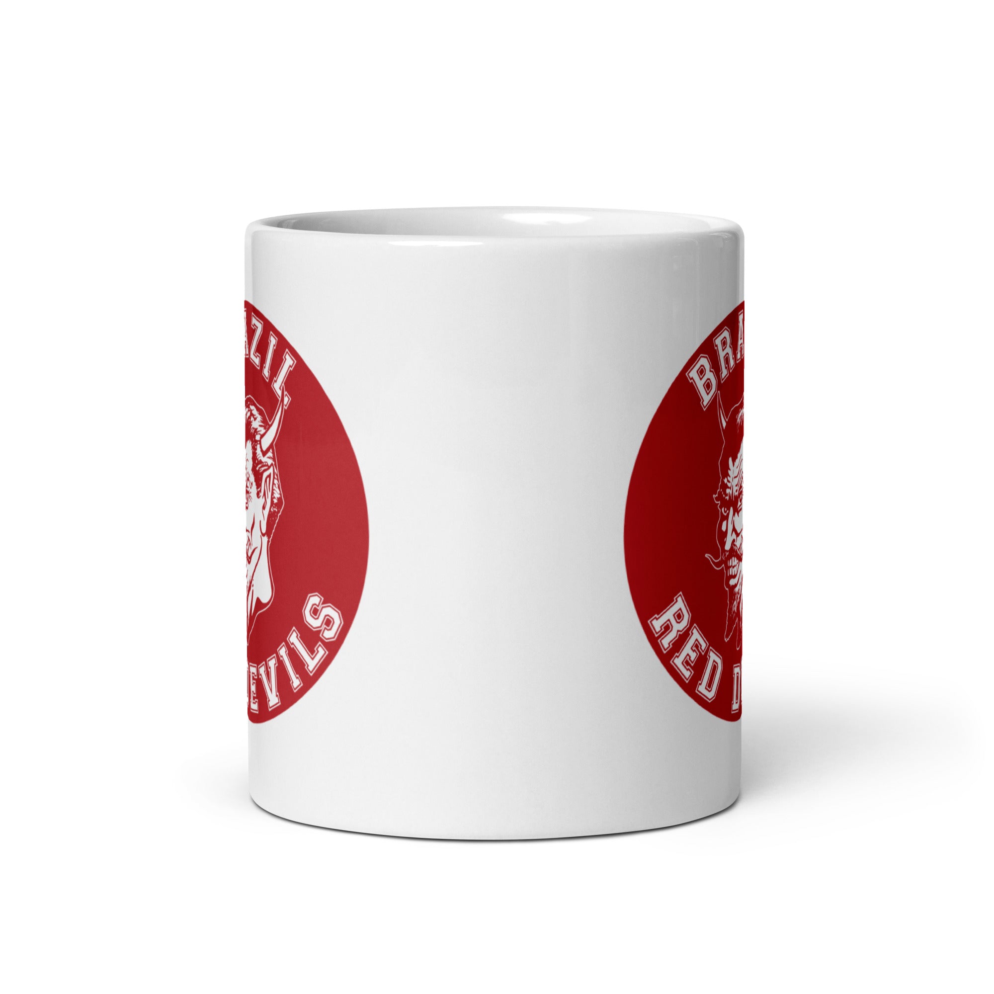 Brazil HS Red Devils - Mascot design - Coffee mug (white) - EdgyHaute