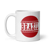 Brazil HS Red Devils - Button design - Coffee mug (white) - EdgyHaute