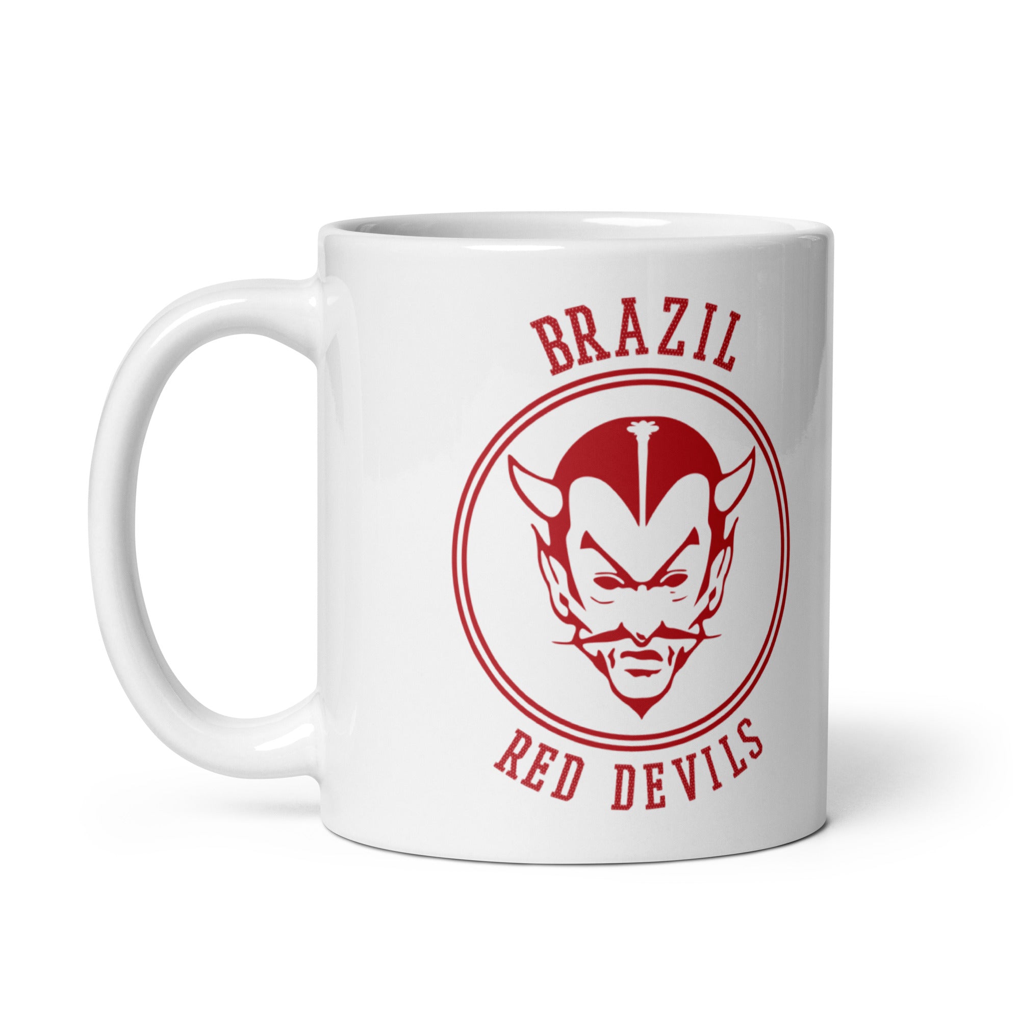 Brazil HS Red Devils - Center court design - Coffee mug (white) - EdgyHaute