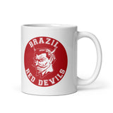 Brazil HS Red Devils - Mascot design - Coffee mug (white) - EdgyHaute