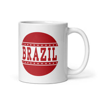 Brazil HS Red Devils - Button design - Coffee mug (white) - EdgyHaute