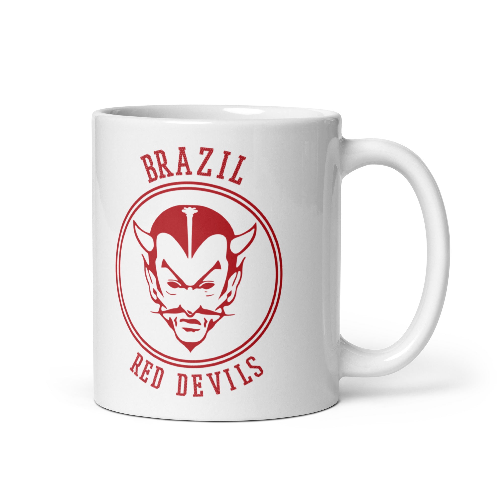 Brazil HS Red Devils - Center court design - Coffee mug (white) - EdgyHaute